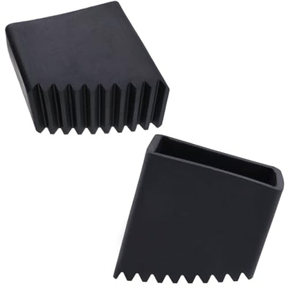 Geesatis 2Pcs Non-Slip Folding Ladder Feet Mat,Rubber Pads Covers Ladder Foot Pads,Anti-Skid Ladder Leg Cushion Bumper,1.2x2.4 Inch (Black) - color: Black, size: B-1.2in×2.4inch