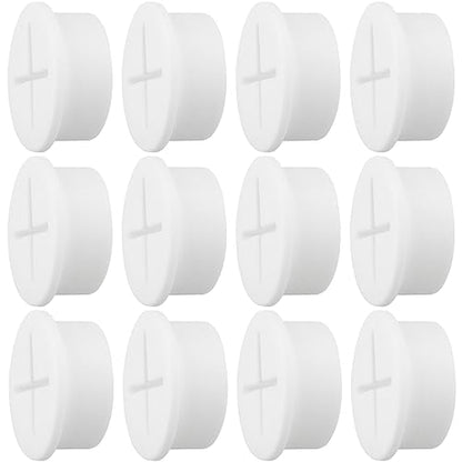 Desk Grommet,1 Inch Flexible Rubber Grommets, Silicone Cable Cord Grommet Wire Hole Cover for Desk, Table and Other Furnitures(12Pack) - size: 1IN/25mm White