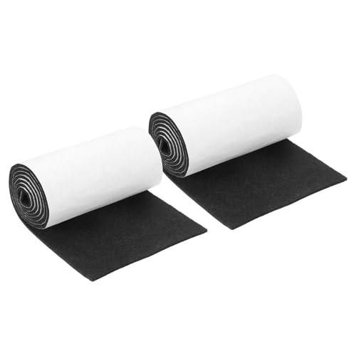 uxcell Felt Strips with Adhesive Backing, 2 Rolls 5" x 40" x 0.12" Anti Scratch Furniture Felt Tapes Self-Stick Pads for Protecting Hardwood Floor, Black - color: Black, size: 5"x40"x0.12"