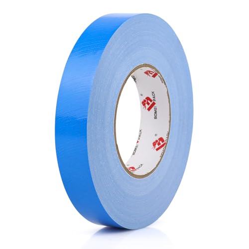 BOMEI PACK Colored Duct Tape,Small Roll,1 inch x 60 Yards,Heavy Duty Waterproof Duct Tape,No Residue,Tear by Hand,9 Mil Industrial Grade StrongTape for Repair,Crafts & Home Improvement (Blue) - color: Blue