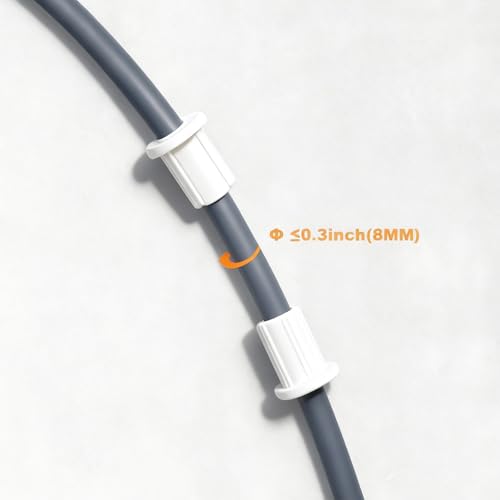 FANRTE 1/2" Wall Hole Cable Feed Through Bushing Cable Grommet for Various Cables(Coax Coaxial Cable/Network Cable/CCTV Cable) with a Diameter Less Than 8 mm Without connectors,2 Pack - White - style: 1/2 inch wall hole for Coax Cable