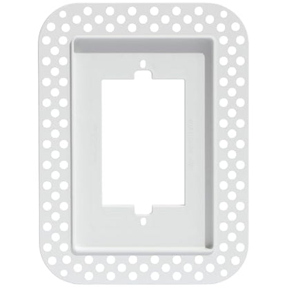 Fittes Modern Flush Wall Outlet Switch Receptacle Mount, Recessed Outlet Mount, 1 Gang, Customizable, ABS, White - size: 1 Gang, style: 1 Pack