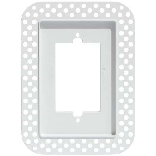 Fittes Modern Flush Wall Outlet Switch Receptacle Mount, Recessed Outlet Mount, 1 Gang, Customizable, ABS, White - size: 1 Gang, style: 1 Pack
