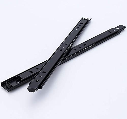 WANLIAN 1 Pair Drawer Slides 16 Inch 2 Fold Heavy Duty Ball Bearing Full Extension Under-Mount Sliding Drawer Slides - size: 2 fold 16 inches