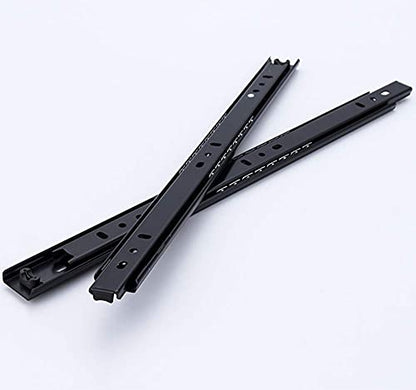 WANLIAN 1 Pair Drawer Slides 16 Inch 2 Fold Heavy Duty Ball Bearing Full Extension Under-Mount Sliding Drawer Slides - size: 2 fold 16 inches