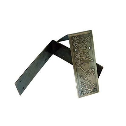4Pcs Antique Embossing Brass Decorative Corner Protectors Braces Classical Furniture Tables and Chairs TV Cabinet Corner Guard Edge Cover