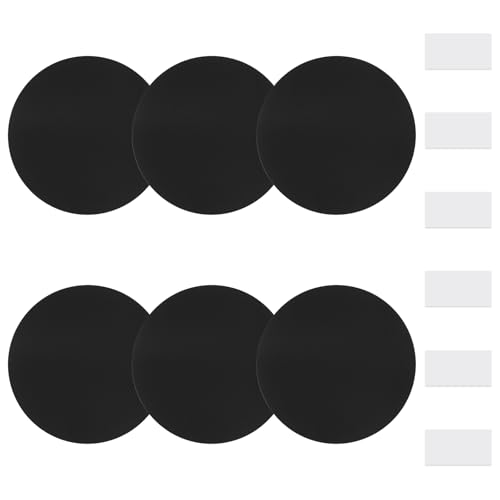 UFUFMATE 6Pcs Ceiling Cover Plates, Black Round Plastic Hole Covering for Walls Self-Adhesive Wall Hole Patch for Wall Plasterboard Hole Covering(5 Inch/12.7CM) - color: Black, 5in, size: Round-6pcs