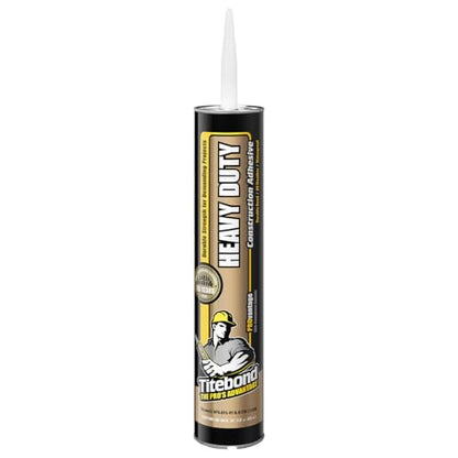 Titebond PROvantage Heavy Duty Construction Adhesive 10 Oz. (12 Pack) – Bonds Wood, Metal, Concrete, Brick, Tile, & More, VOC-Compliant, Waterproof, Extreme Temperature – 5251