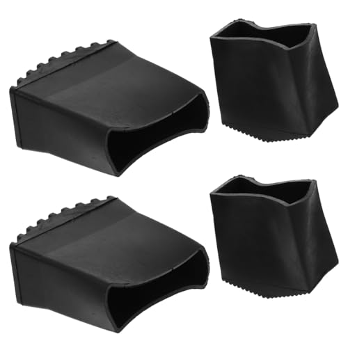 Angoily Non-Slip Ladder Feet Pads 4-Pack Rubber Step Ladder Foot Covers Protective Mat for Household Folding Ladders Floor Protection 2.75X2.75X1.37 Inch