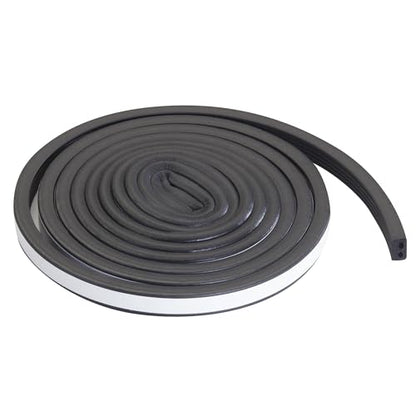M-D Building Products 01033 10 ft. Black Large Rubber Auto & Marine Weatherseal for All Climates - size: 10 Ft.