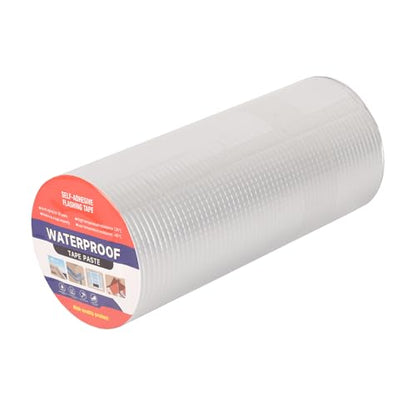 12" W X 32.8'L Waterproof Tape for Leaks Aluminum Butyl Tape with Adhesive for RV Repair, Glass Repairs, Air Mattress Patch, Window Caulking, Boat Sealing, Roof Patching - size: 12in x 32.8ft
