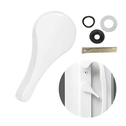 Metal Sliding Door Latch Lever, Replacement Parts for Jeld Wen Sliding Door Handle, 1-3/8 inch Pin, for Patio Door Parts Replacement, White