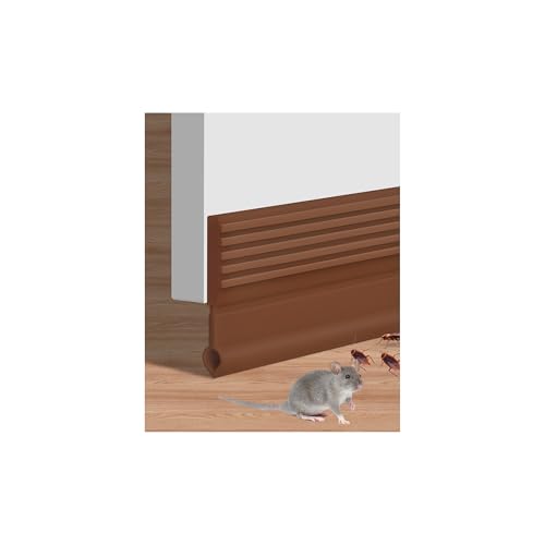 Under Door Draft Stoppers, Brown Door Sweep Door Weather Stripping, Door Draft Stopper for Under Door, Garage Window Blockers, Noise and Cold Air Insulation, 2X39 Inch (Brown, 39inch) - color: Brown