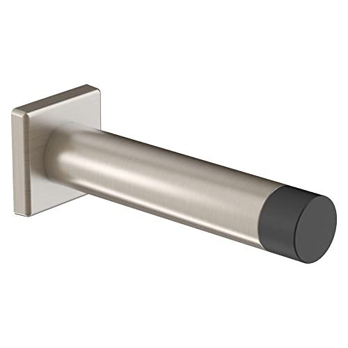 National Hardware N830-527 Reed Door Stop, 3", Satin Nickel with Matte Black Tip, 1 Count (Pack of 1) - color: Satin Nickel with Matte Black Tip, size: 1 Count (Pack of 1)
