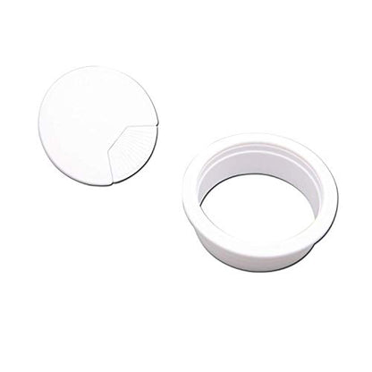 Quluxe Desk Grommet, 2-3/4 Inch Plastic Desk Cord Cable Hole Cover Grommet -White (Pack of 20) - color: Plastic-white