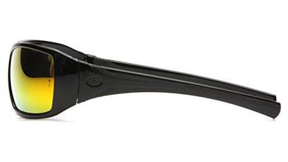 Pyramex Goliath Safety Eyewear Black Frame Clear Anti Fog Lens - color: Black Frame/Ice Orange Lens