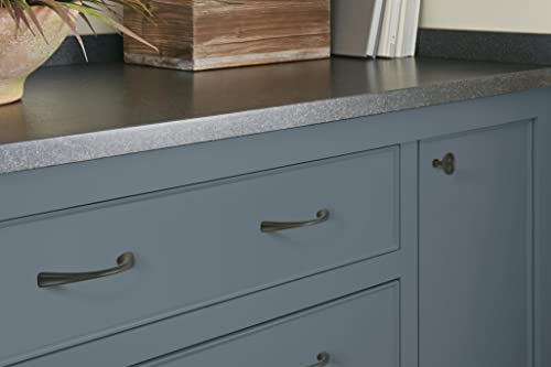 Amerock | Cabinet Pull | Matte Black | 3-3/4 inch (96 mm) Center to Center | Vaile | 1 Pack | Drawer Pull | Drawer Handle | Cabinet Hardware - color: Matte Black, size: 3-3/4 inch (96mm) Center-to-Center, style: Single
