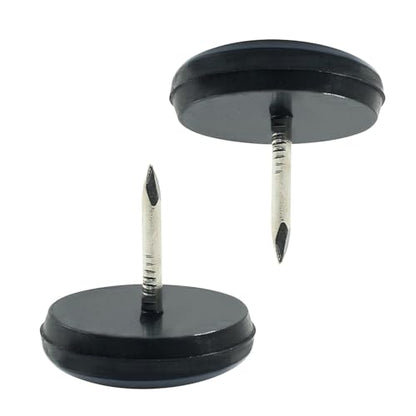 Bivethoi 7/8" Nail on Furniture Sliders (24 Pack) - Heavy Duty PTFE Chair Leg Slider Glide Wooden Furniture Movers - Easy & Safe Floor Protector, Grey - size: 7/8 inch, Round