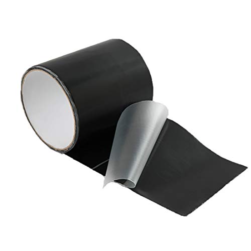 WELSTIK Waterproof Tape Patch & Seal Tape Leak Repair Tape Duct Tape, Black, 4''x 60" - color: BLACK
