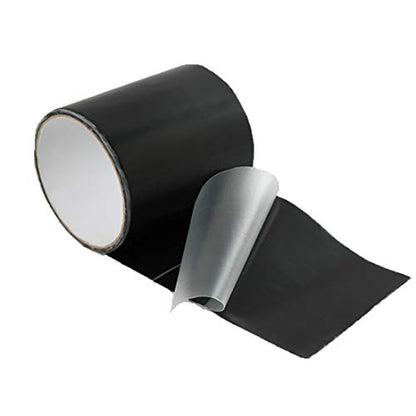 WELSTIK Waterproof Tape Patch & Seal Tape Leak Repair Tape Duct Tape, Black, 4''x 60" - color: BLACK