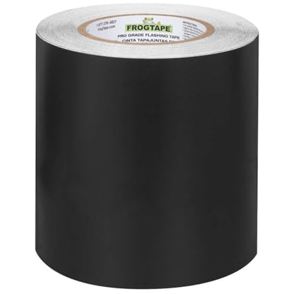FrogTape Pro Grade Flashing Tape for Windows & Doors, 6 Inch Width - 75 Foot Roll, All Weather & UV Resistant Flashing Tape with Advanced Acrylic Adhesive - 10 mils - Black - size: 6 Inches X 75 Feet, style: Window & Door