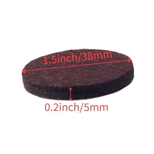 Furnigear 1.5x1.5 Inch Round Felt Furniture Pads, 18Pcs Self-Adhesive Floor Protectors for Chair Legs, Hardwood Floors - Cuttable, Anti-Scratch, Brown - size: 1.5*1.5inch