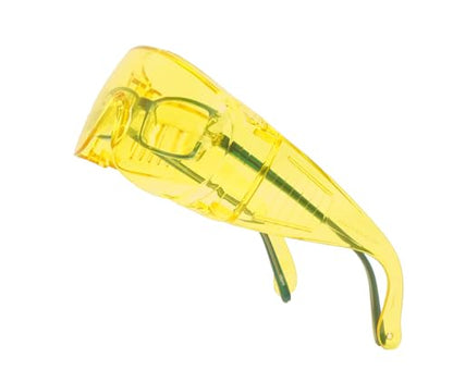 Calabria Fit Over Safety Glasses | Polarized Sunglasses Over Glasses | Wrap Around Anti-Fog | Scratch Resistant | Unisex - color: Yellow