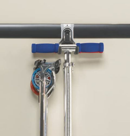 Rubbermaid FastTrack Rail Garage Organization Multi-Purpose Hook 50 lbs Capacity Satin Nickel Wall Mounted Storage System Direct Mount into FastTrack Garage Rail for Home/Garage Organization - size: 1 Count (Pack of 1), style: Multi-Purpose Hook