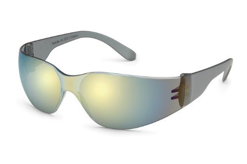 Gateway Safety 467M UL-Certified StarLite Safety Glasses, Gold Mirror Lens, Gray Temple (Pack of 10) - color: Gold Mirror Lens/Gray Temple, size: 10-Pack