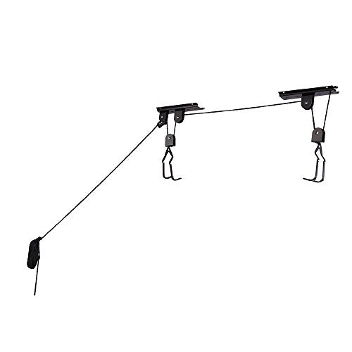 Bike Hanger - Overhead Hoist Pulley System with 100lb Capacity for Bicycles or Ladders - Secure Garage Ceiling Storage by Rad Sportz - size: 1-Pack