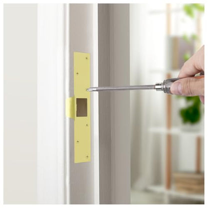 Nuk3y SP125 Security Door Latch Strike 1-1/4 inch x 7-7/8 inch (Polished Brass) - color: Polished Brass