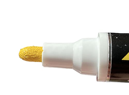 Enamel Paint Markers MPD-15 | YELLOW - 1 Pack | Permanent Marks on Metal, Glass, Rubber, Plastic & more, Waterproof UV Resistant - color: Yellow