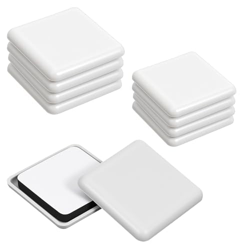 8 Pack Furniture Sliders for Carpet & Hardwood Floors, 1.6" and 2" Square Plastic Self-Adhesive Sliding Pads, Chair Sliders for Wood Floors Heavy Duty - Moving Furniture Easily & Safely (Gray)