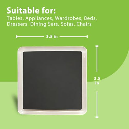 20 Pack Furniture Sliders for Carpet Hardwood Tile Heavy Moving, 3.5 Inch Movers Pads Protectors Large Gliders for Sofa Couch Bed Cabinet (Beige, 3.5) - size: 3.5