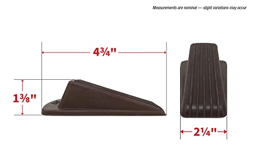 Shepherd Hardware 8933E 8933 Heavy Duty Rubber, Brown, 2 Pack Door Wedge, 2-Pack