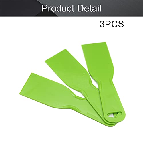 Utoolmart Putty Scraper 2" Plastic Flexible Putty Knives Spreader for Taping Drywall Wall Painting Green 3Pcs - size: 2 inch