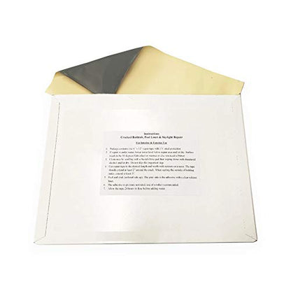 A.A Stick N Repair Cracked Bathtub, Pool Liner, Roof, Skylight, Vinyl Skirting, Siding Repair Kit (Tan) - color: Tan