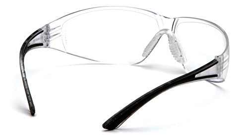 Pyramex Cortez Safety Eyewear, Clear Anti-Fog Lens With Black Temples - color: Black Temples/Clear Lens