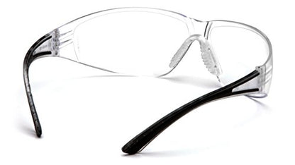 Pyramex Cortez Safety Eyewear, Clear Anti-Fog Lens With Black Temples - color: Black Temples/Clear Lens