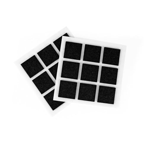 Furndiy Felt Furniture Pads for Hardwood Floors, Self-Adhesive Felt Pad for Chairs & Seat Legs, Easy Slide, Anti Scratch, Noise Stopper, Bumper & Buffer, Floor Protection - Based in USA - 1.18" Black - size: 1.18" x 18 pcs Black