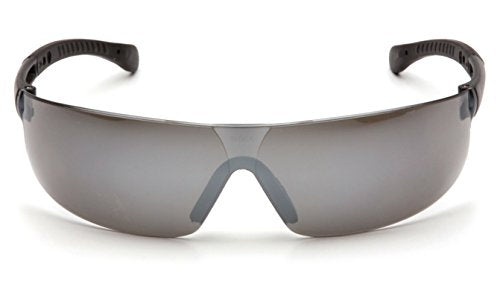 Pyramex Provoq Safety Eyewear Blue Mirror Lens Black Temples - color: Silver Mirror Lens/ Black Frame