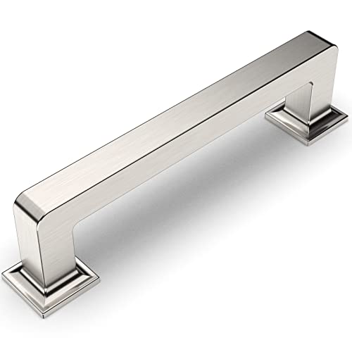 Amerdeco 10 Pack Brushed Satin Nickel Cabinet Pulls 3 Inch(76MM) Hole Centers Kitchen Cabinet Handles Cabinet Hardware Kitchen Handles for Cabinets Cupboard Handles Drawer Pulls ZH0019 - color: Brushed Satin Nickel, size: 3"/76mm Hole Center