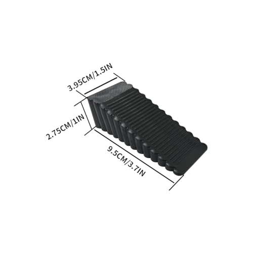 2Pack Black Rubber Door Stopper,Premium Sturdy Door Stoppers Wedge for Floor Fit Heavy Door for Gaps up to 1.2 Inches