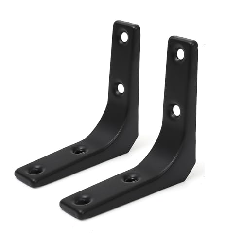 1 Pair Stainless Steel Right Angle Shelf Bracket Heavy Duty Furniture Repair Fixing Bracket Wall Mounting Rack Braces 7.5cm*7.5cm*2cm
