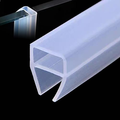 3meters (120") Glass Shower Door Seal Strip Frameless Shower Door Sealing Strips Silicone Rubber Window Seal to Stop Shower Leaks Flexible Weatherproof Seal for Bathroom(U-Type 12mm (1/2") - color: U-Type, size: 12mm