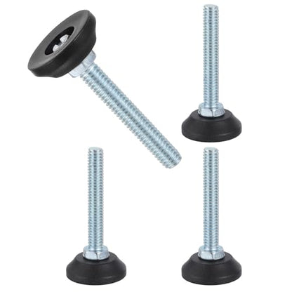 uxcell 5/16"-18 Thread Furniture Feet Levelers, 4Pcs 65mm l Adjustable Furniture Feet Screw in Threaded Leveling Leg Screw on Chair Foot Glides Leveling for Table Chair Cabinet Black - size: 5/16"-18 65mm