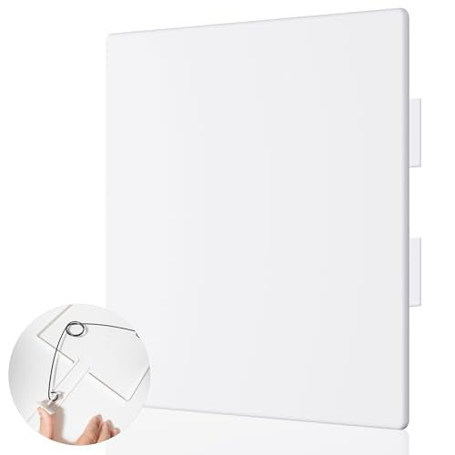 Morvat Adjustable Spring Access Panel 14"x14" Inches, for Drywall, Ceiling, Electrical, Plumbing Heavy-Duty & Easy Install, Wall Hole Cover Plate, White | Fits 9"x10" - 14"x14" Inches | (1-Pack) - size: 14x14