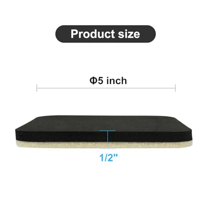 Felt Furniture Sliders 4 Pcs 5 Inch Furniture Slider Square Reusable Furniture Sliders for Hardwood Floors Heavy Duty Felt Sliders Hard Surfaces - size: 5 inch Square
