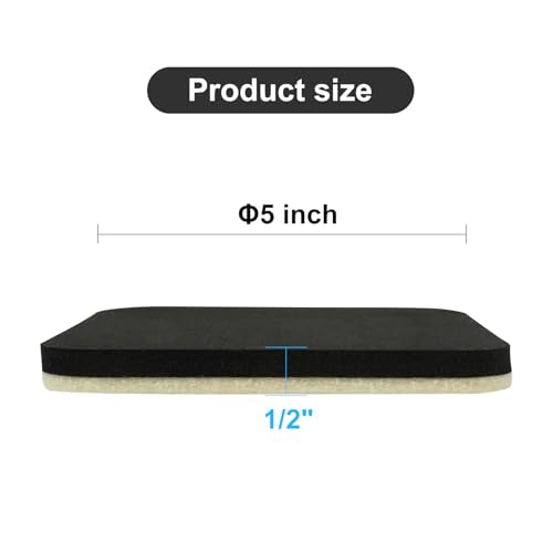 Felt Furniture Sliders 4 Pcs 5 Inch Furniture Slider Square Reusable Furniture Sliders for Hardwood Floors Heavy Duty Felt Sliders Hard Surfaces - size: 5 inch Square