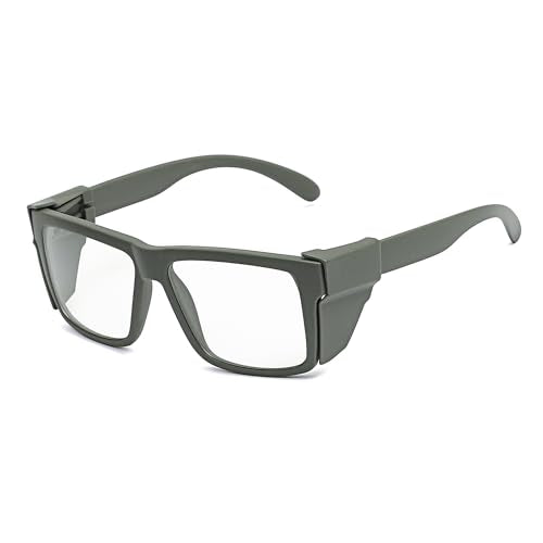 UV400 Bluelight Transition Photochromic Safety Glases Anti Scratch and Impact Resistant,Meets ANSI Z87.1 Standard - color: Military Green